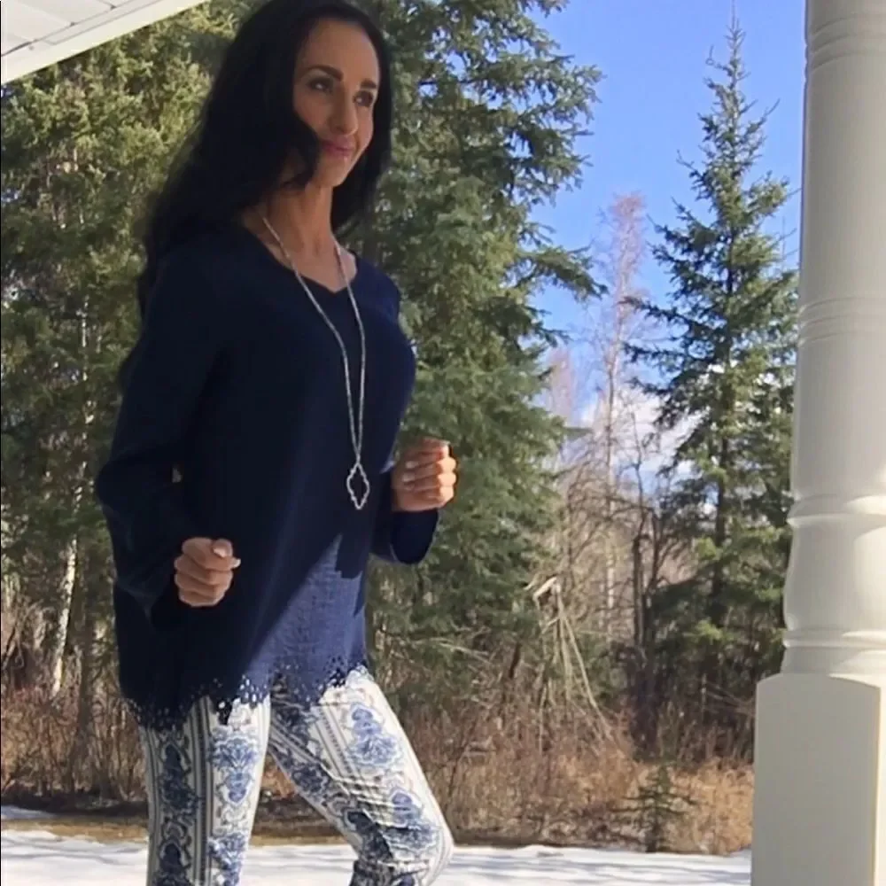 New Long sleeved wash satin v-neck top with cutout - Picture 2 of 10